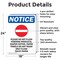Signmission Please Do Not Flush, 18 in W x Rectangle, Aluminum OS-2PACK-NS-A-1824-V-17383 - alternate 3